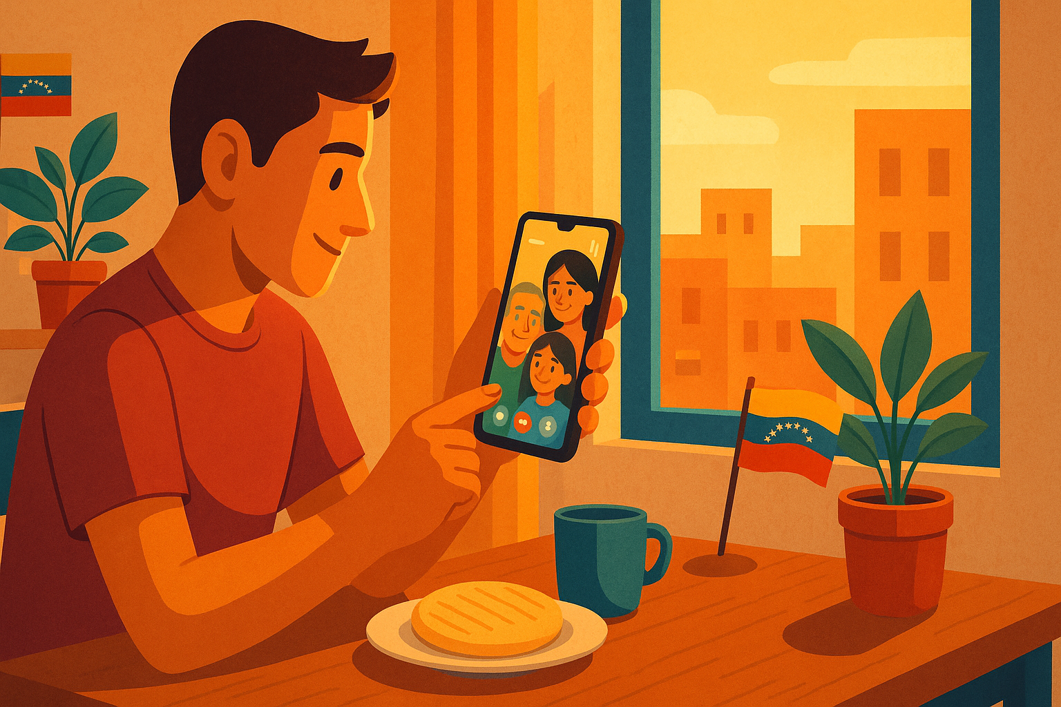 Venezolanos enviando dinero a Venezuela desde el exterior con apps de remesas seguras