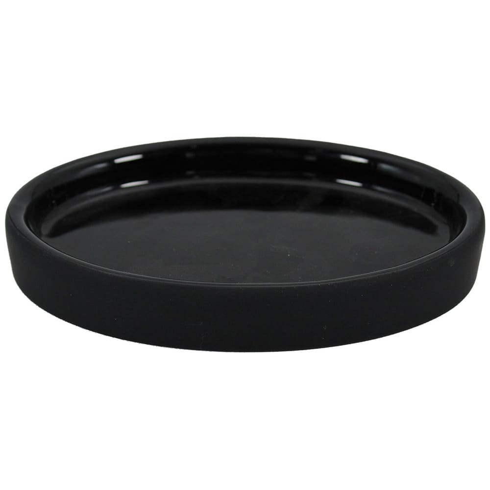 Jabonera de cerámica Distinto™ Softouch color negro