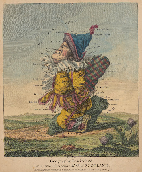 Geography bewitched Or a droll caricature map of Scotland 1794