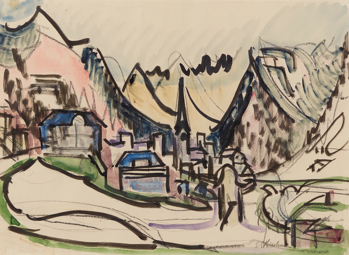 Davos im Winter circa 1926