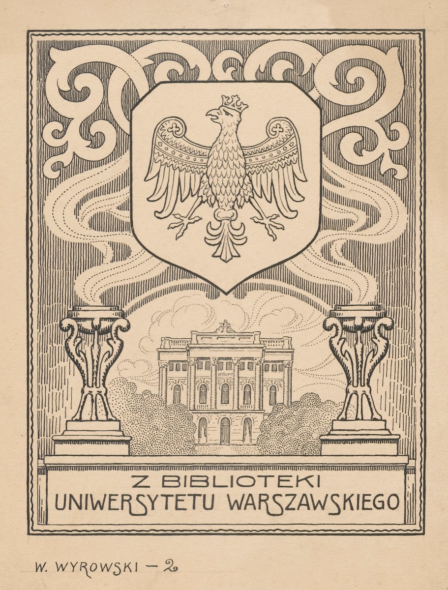 Design for aBookplate of the University of Warsaw Library 1916