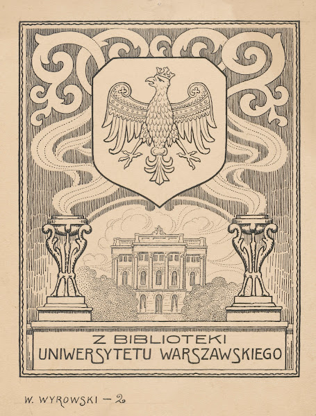 Design for aBookplate of the University of Warsaw Library 1916