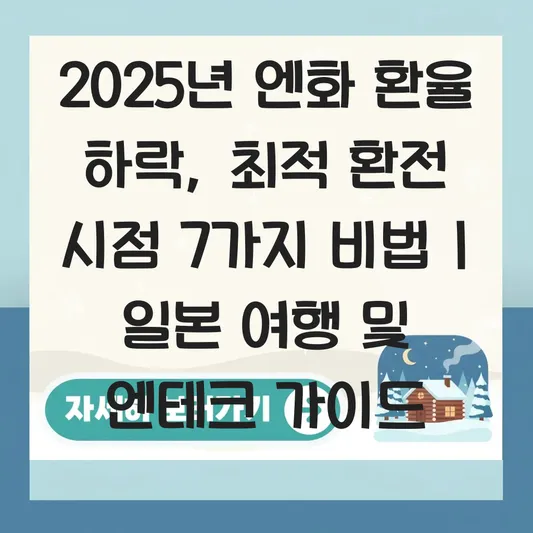 엔화 환율 하락 시기 일본 여행 및 엔테크를 위한 최적의 환전 시점 찾기 대표 이미지