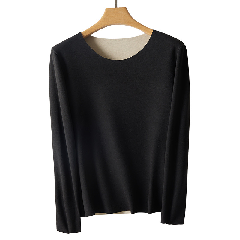 Thermal long-sleeve undershirt, round neck, fitted