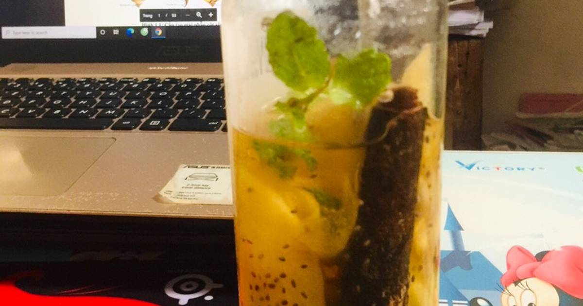 Detox Táo quế hạt Chia lá bạc hà