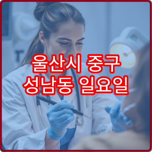 울산시 중구 성남동 일요일 이비인후과 진료 가능한 병원 귀 통증 진료 안내