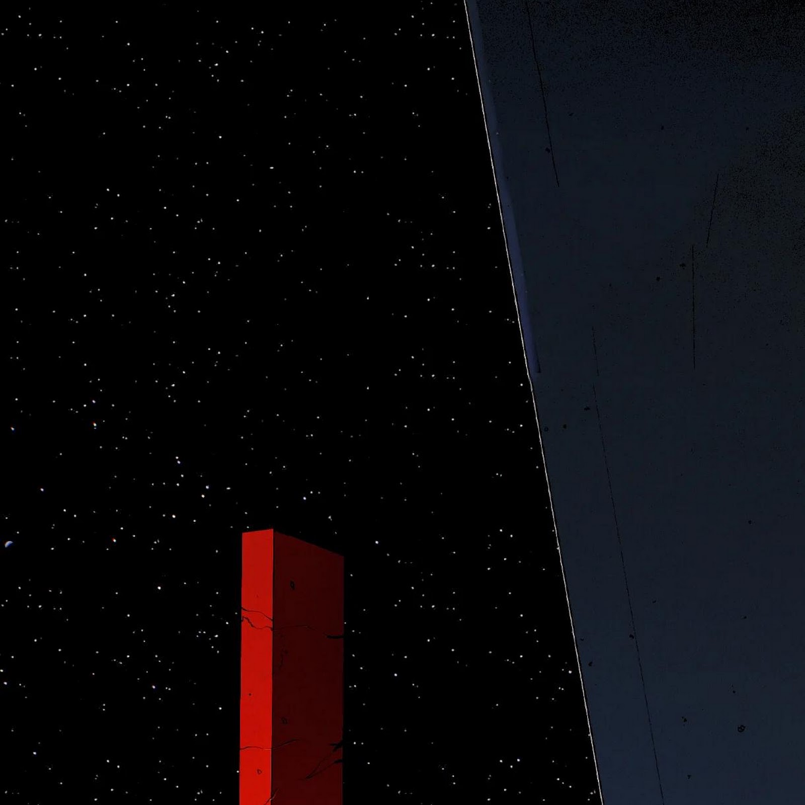 Download Astronaut And Glowing Red Monolith Full HD iPhone