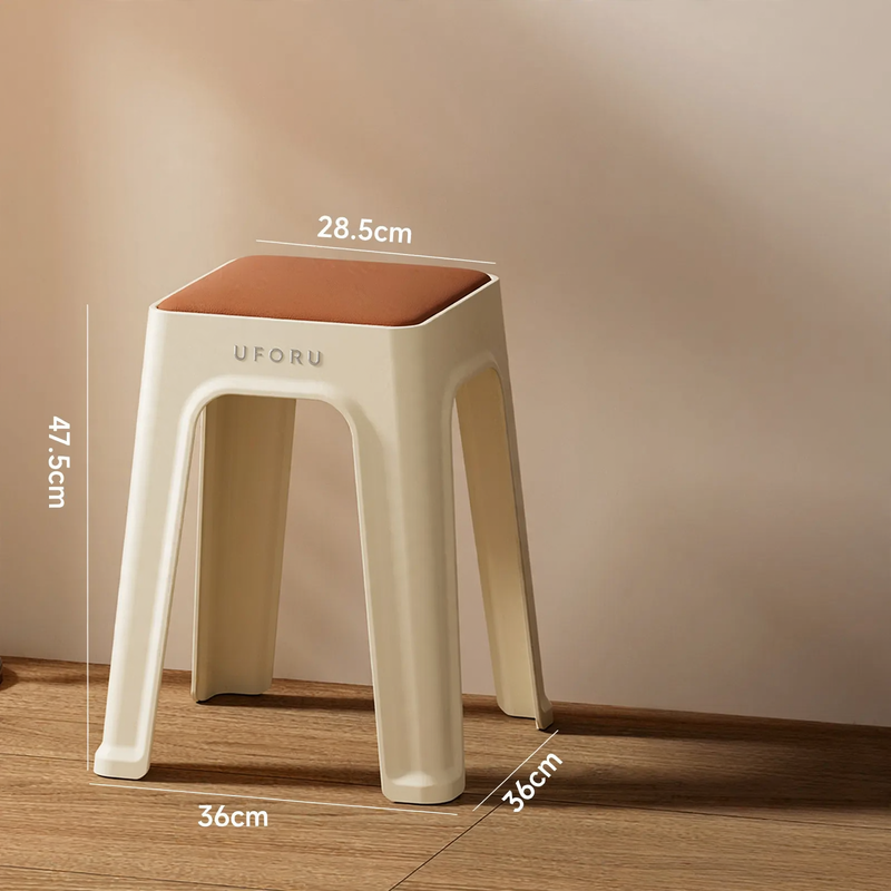 Plastic stool with cushioning, stackable, DA1408