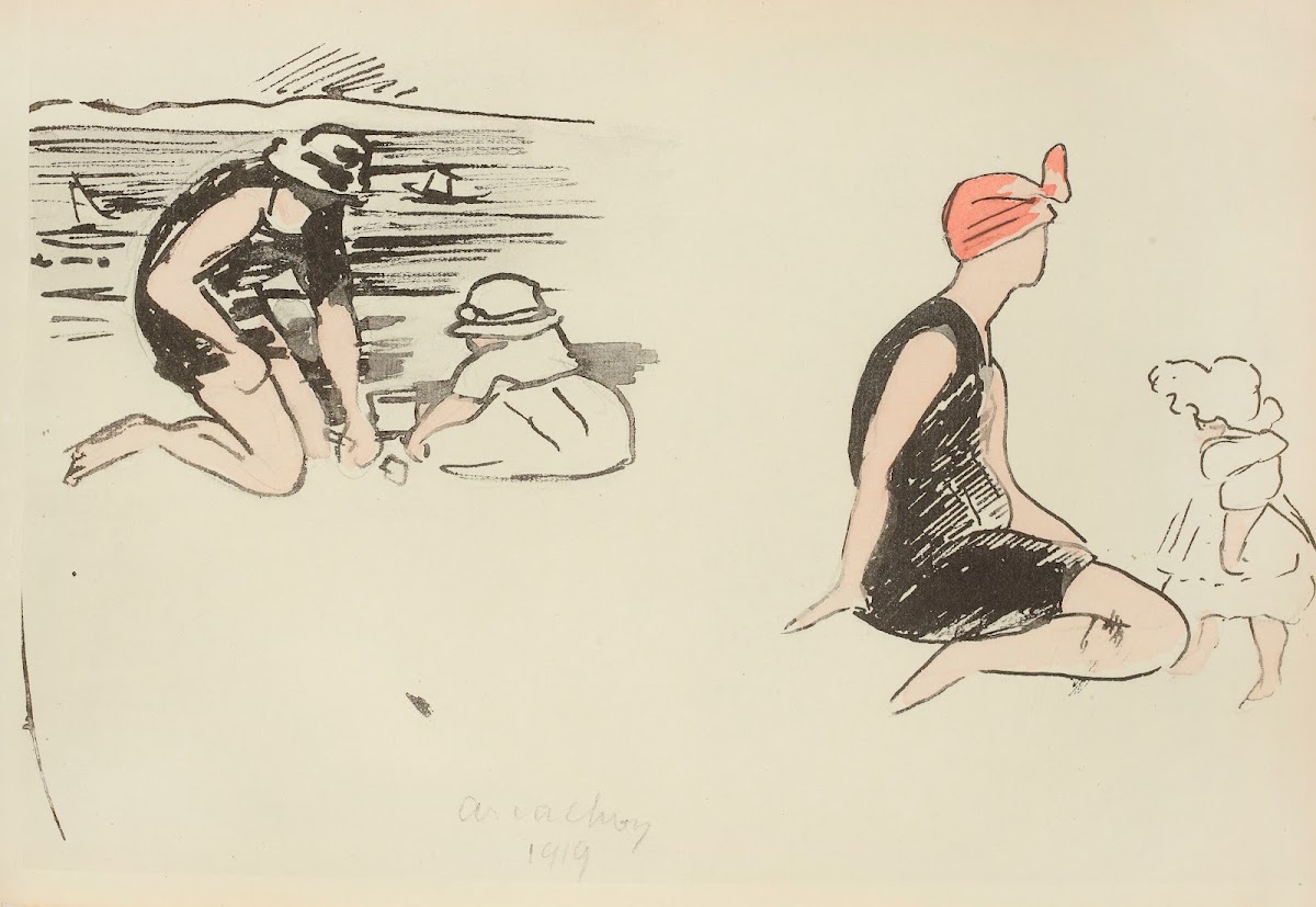 Arcachon 1919 sur la plage 1921
