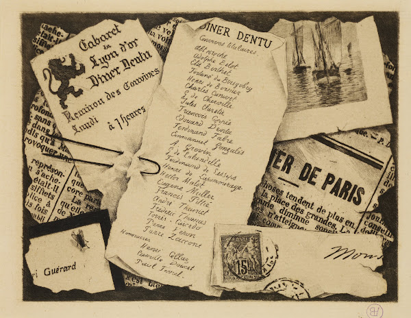 A Piece of Newspaper an Envelope and a Fly 19th century