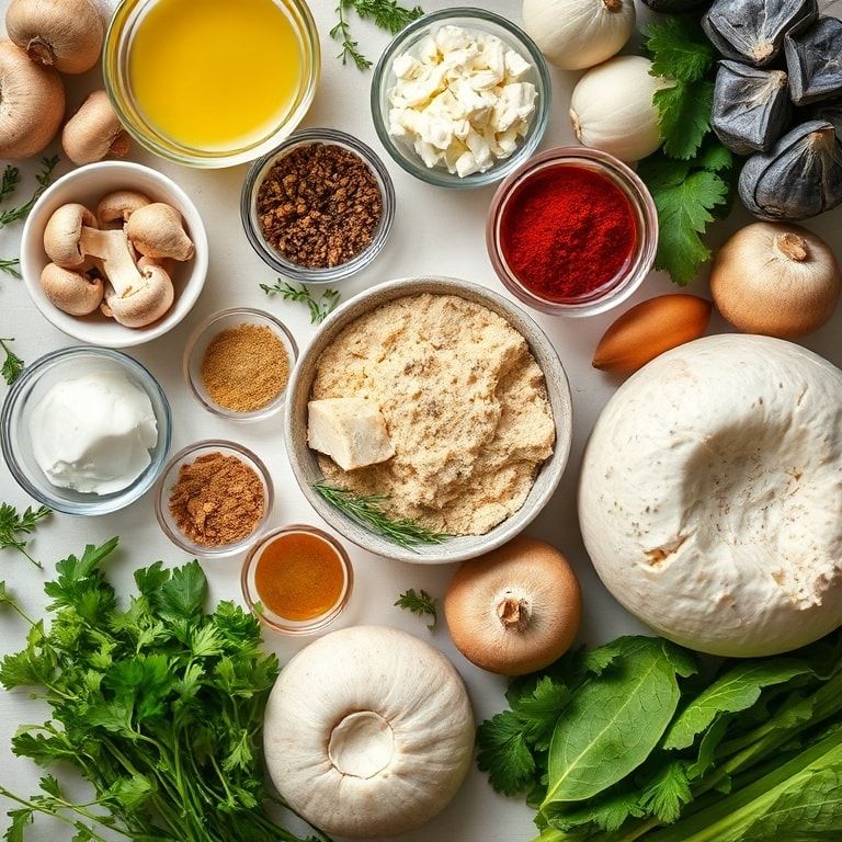 Ingredients for Creamy Cottage Cheese Mushroom Soup – Quick Homemade Comfort Food