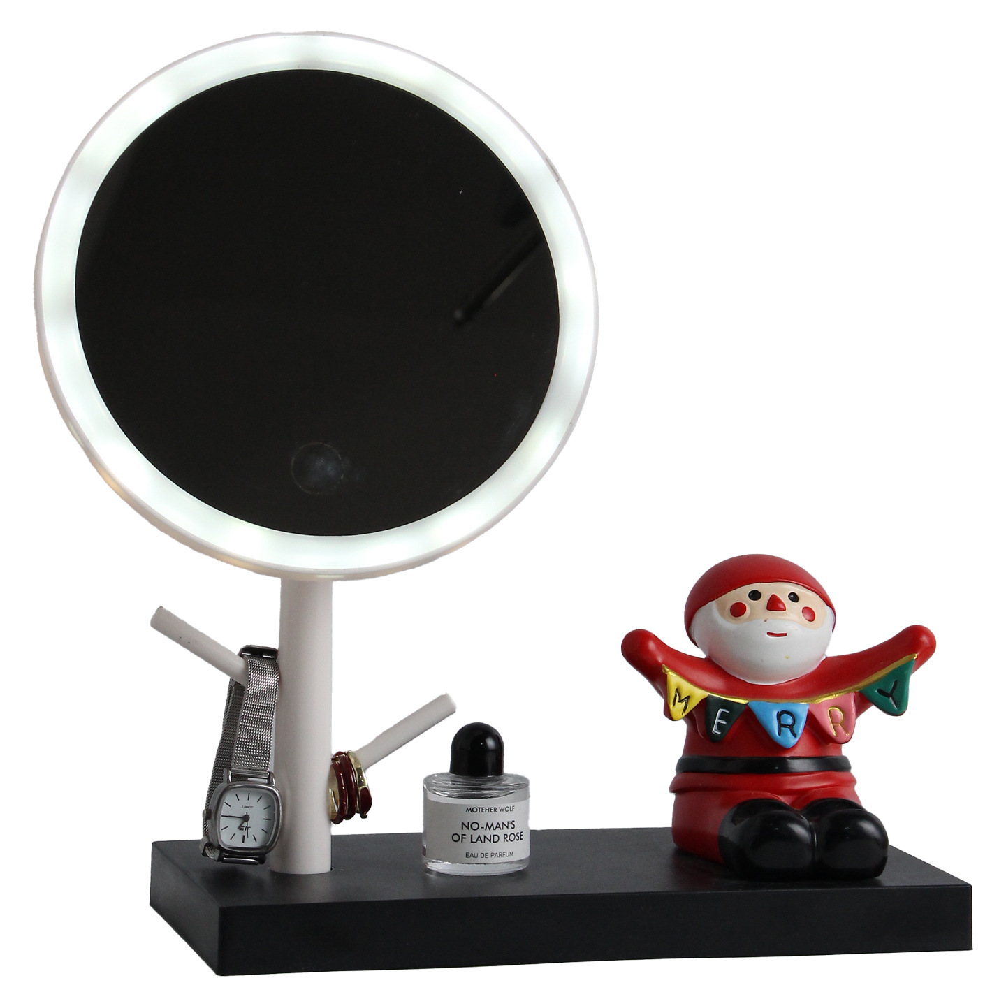 LED Makeup Mirror with Smartphone Stand