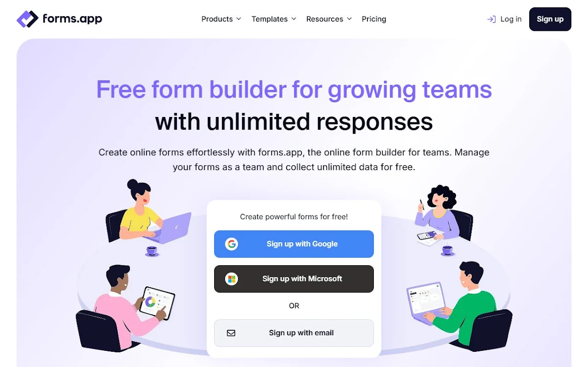 Captura de forms.app AI