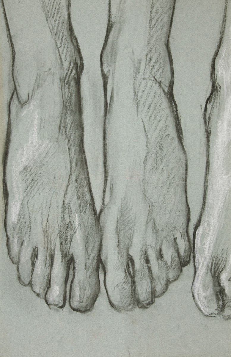 Sketch of three feet recto Sketch of one foot verso 1995