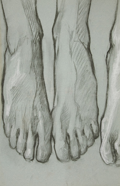 Sketch of three feet recto Sketch of one foot verso 1995