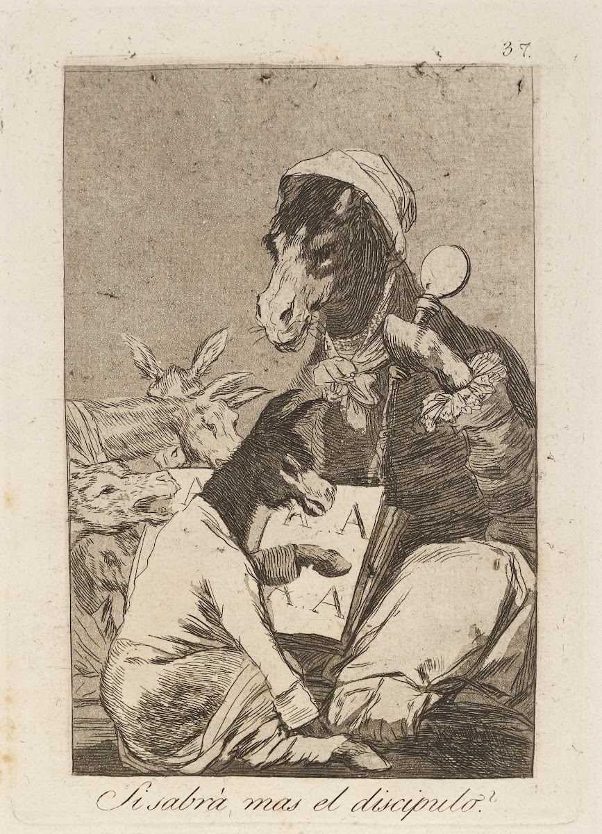 Si sabrá mas el discipulo Might not the pupil know more 1796 1797