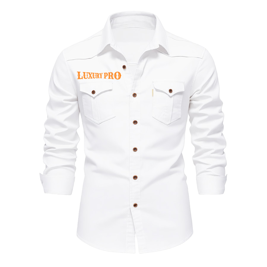 2D denim long-sleeved shirt