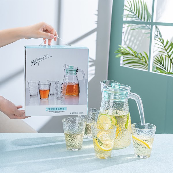5pcs Hammer Pattern Set Juice Glass