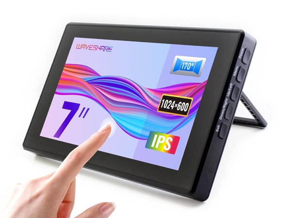 Waveshare Pantalla de 7 Pulgadas HDMI IPS con Cristal Templado