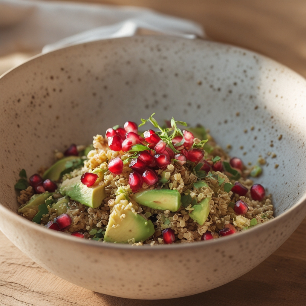 Crunchy Pomegranate Salmon Power Bowl