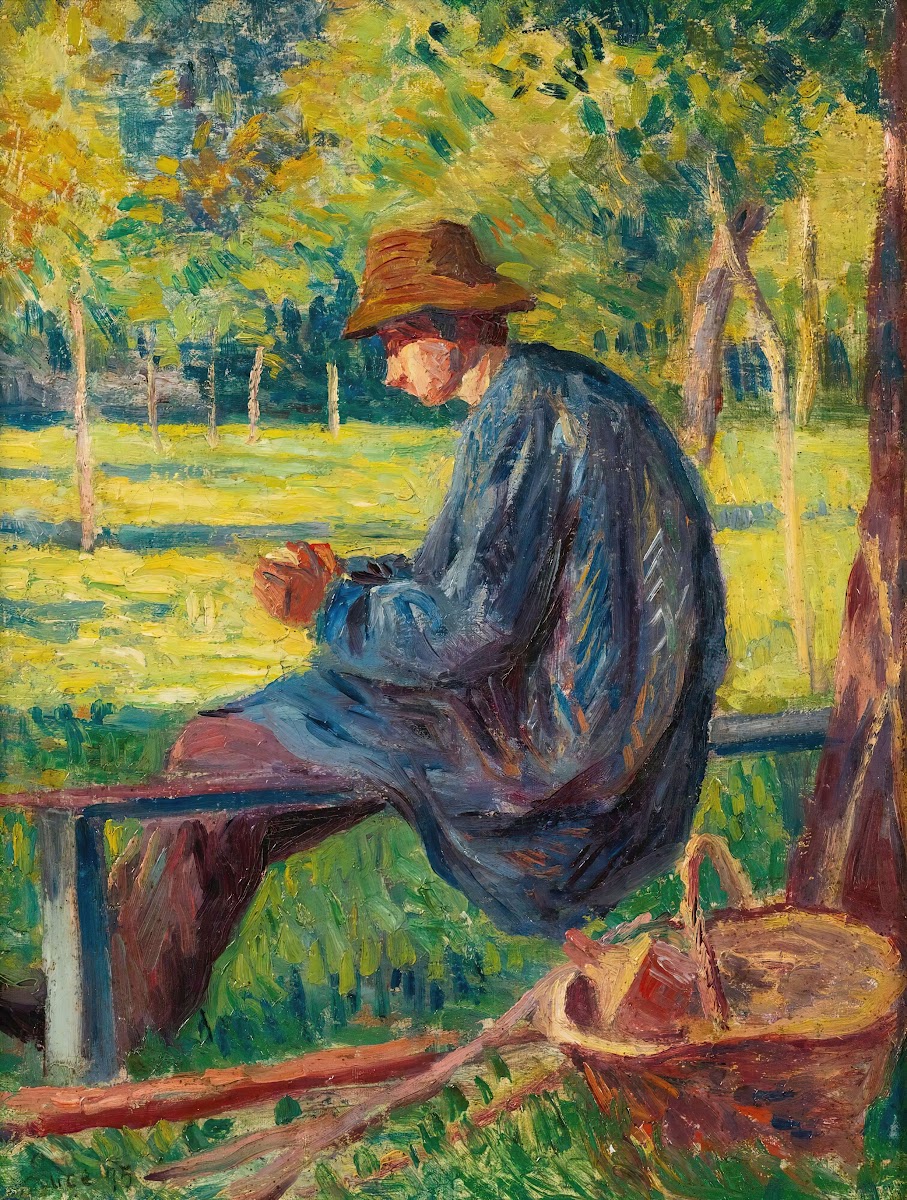 Ludovic Rodo Pissarro Dans Le Jardin De Son Père À Eragny 1895