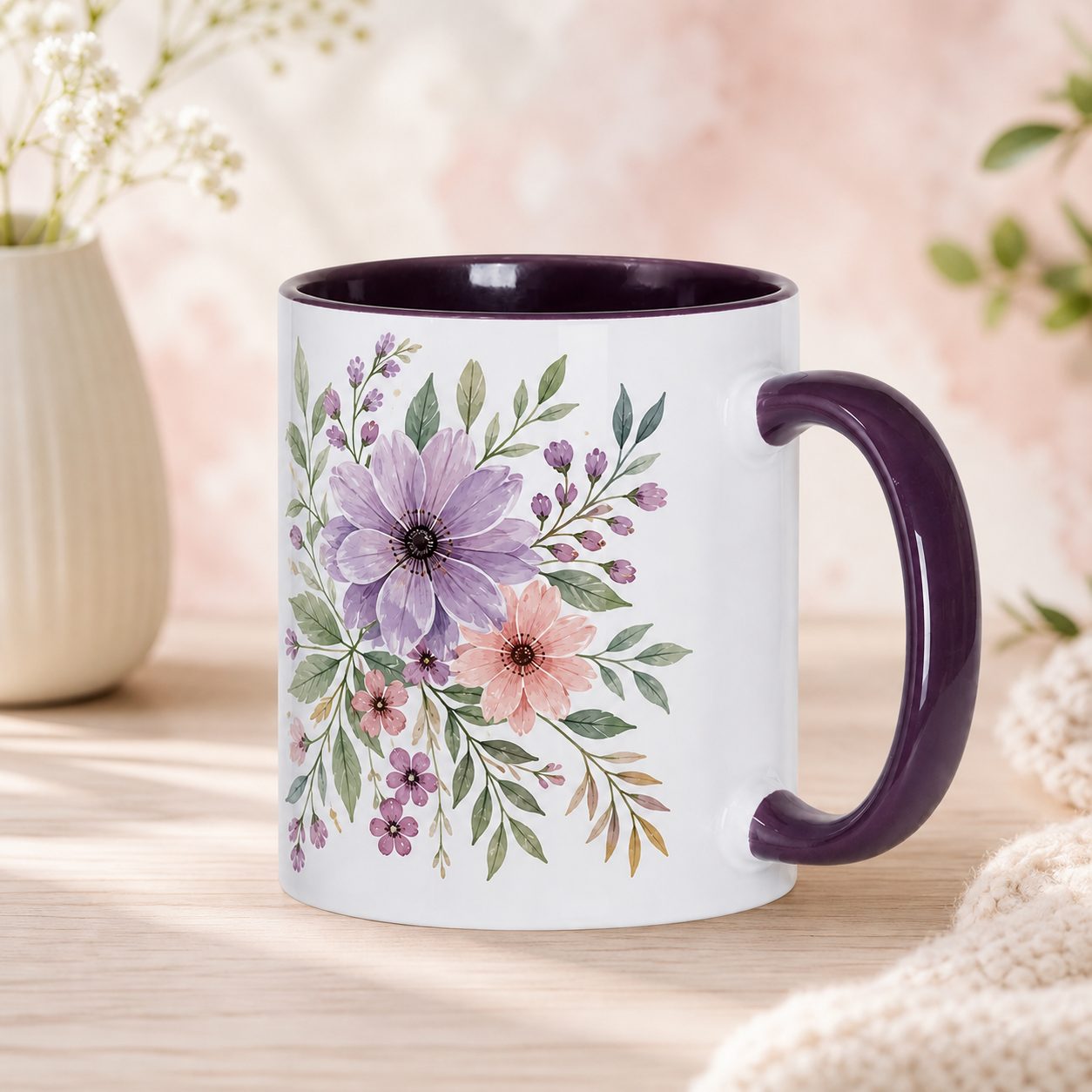 Taza cerámica color interno