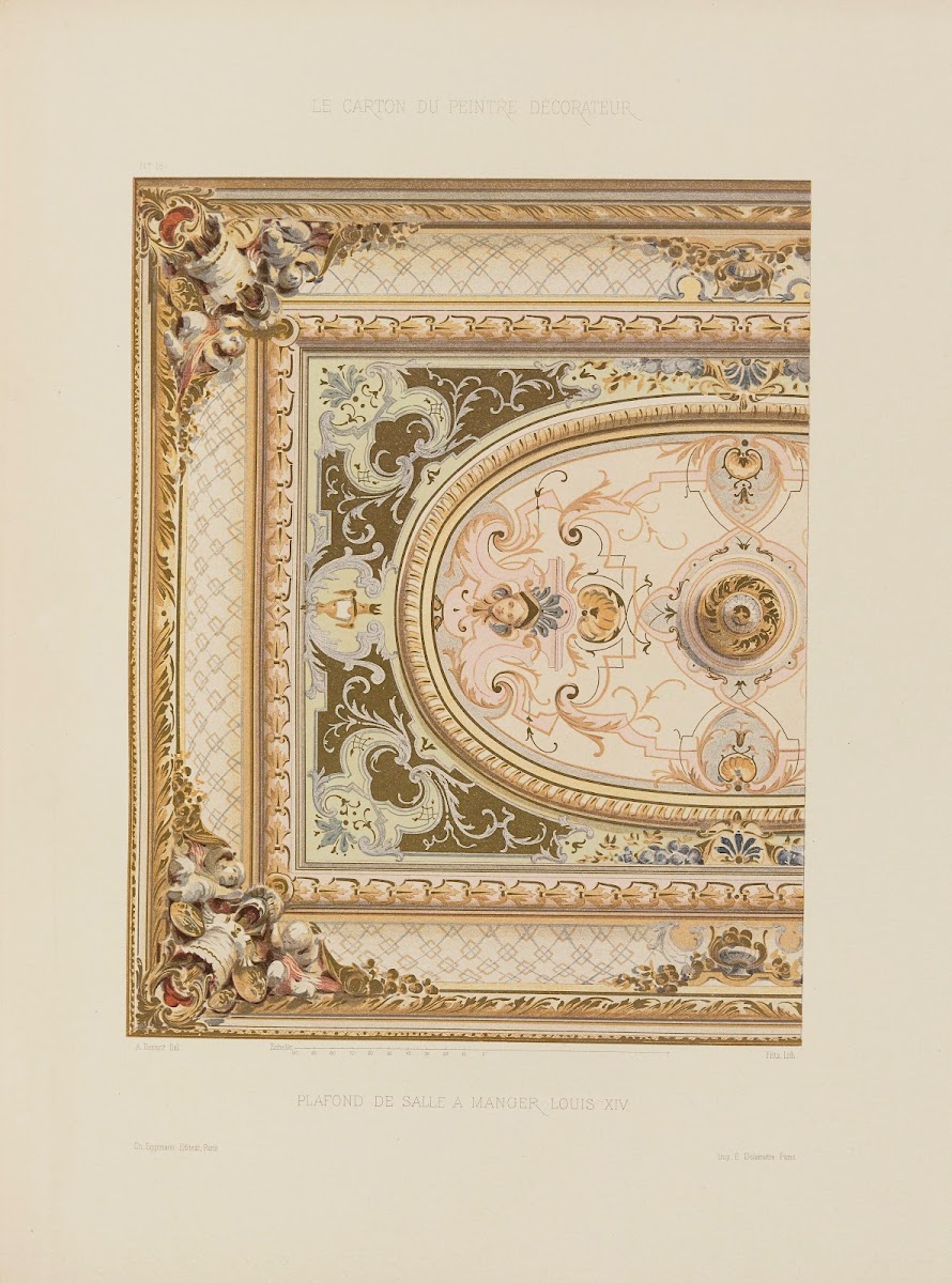 Plafond de salle à manger Louis XIV 1910