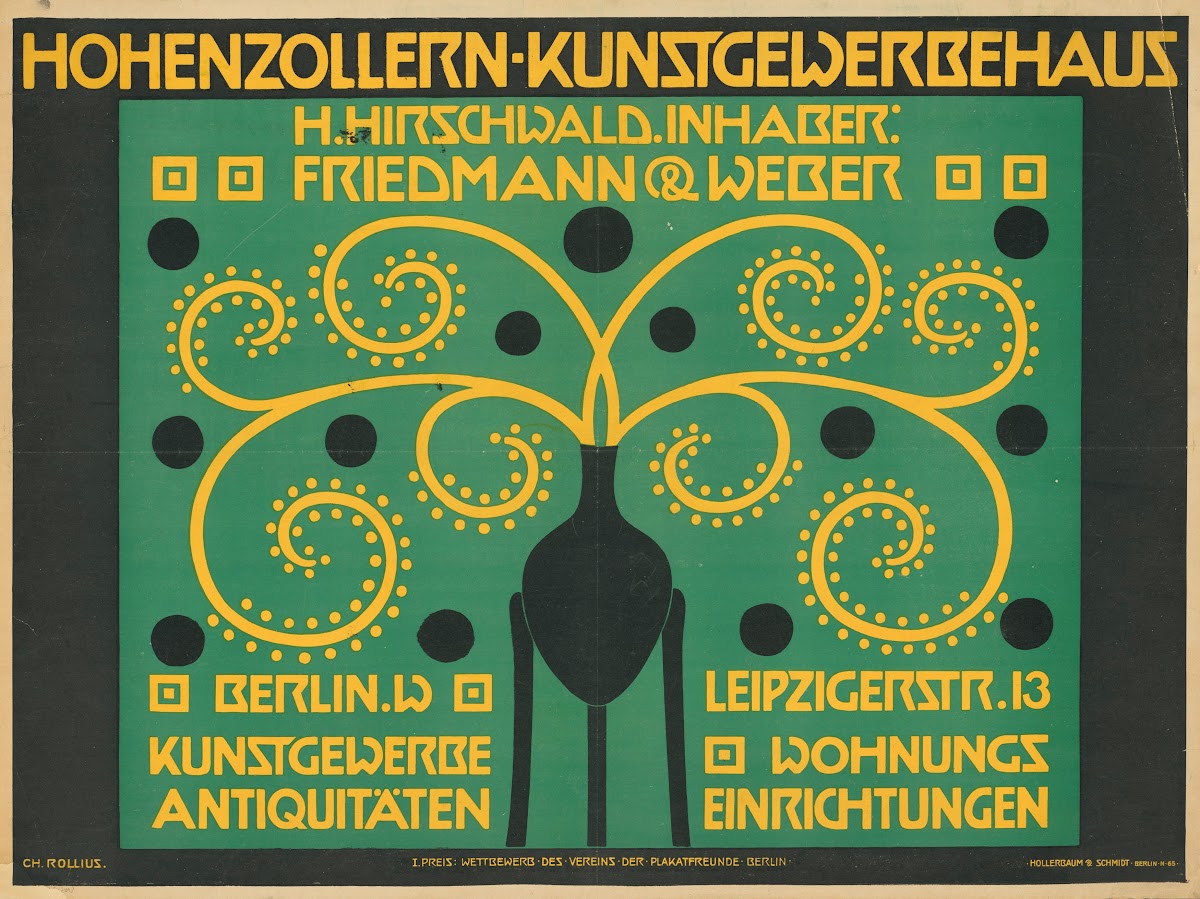 Hohenzollern Kunstgewerbehaus Friedmann  Weber 1907