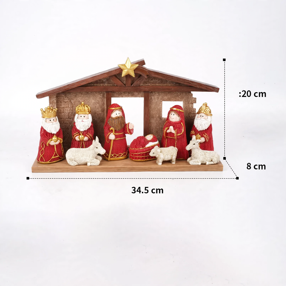 Christmas nativity set made of resin