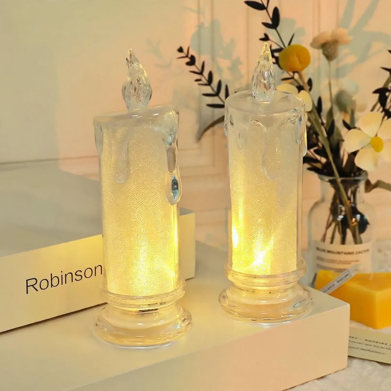 LED Acrylic Candlelight for Atmospheric Decoration
