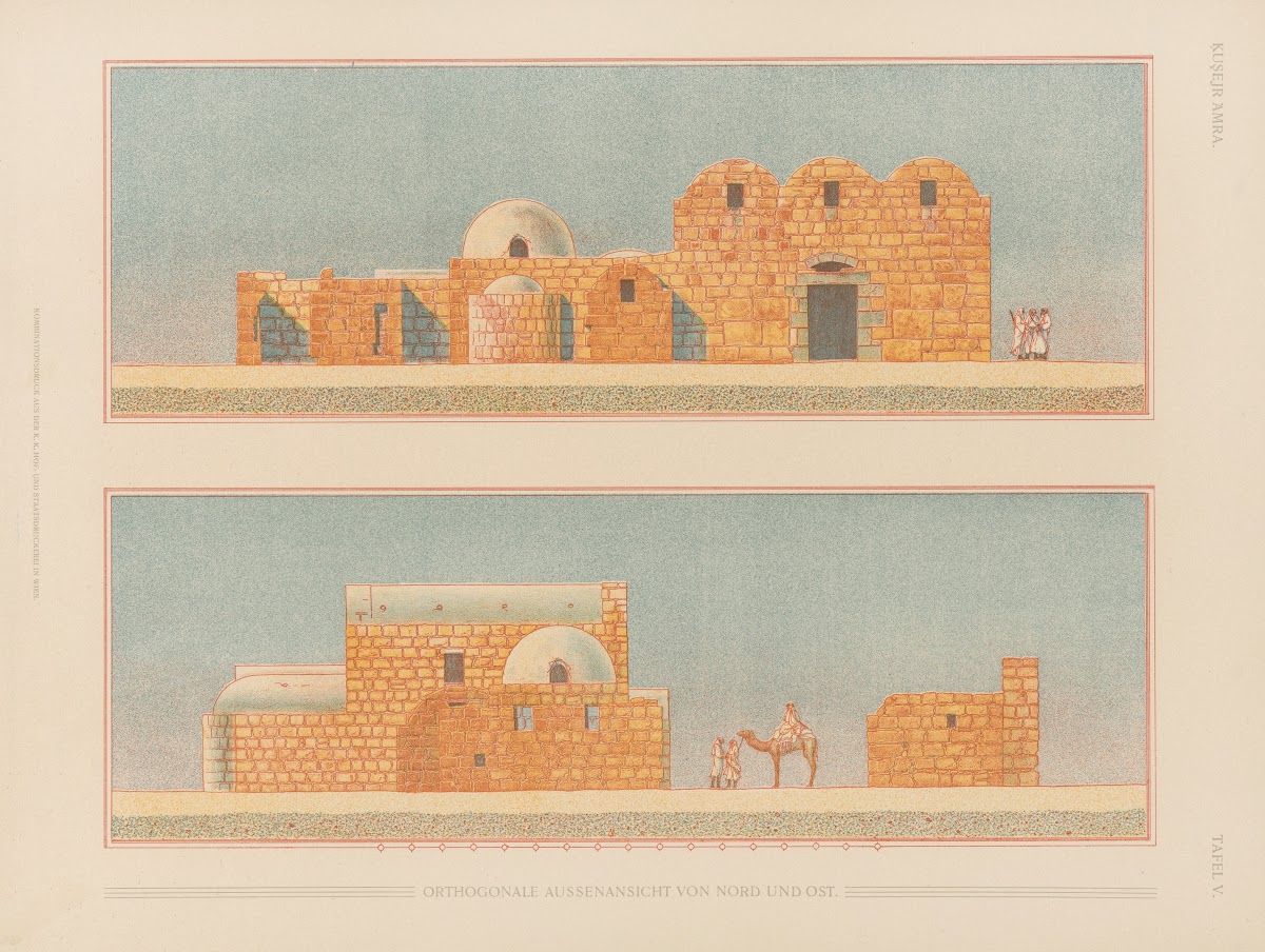 Ḳuṣejr ʻAmra mit einer Karte von Arabia Petraea Pl05 1907