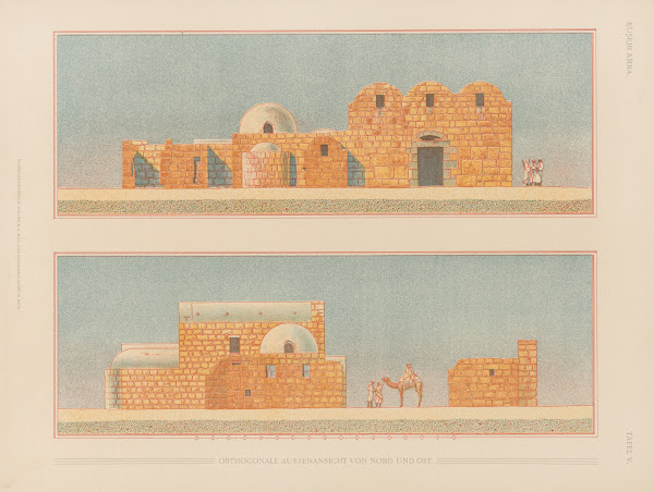 Ḳuṣejr ʻAmra mit einer Karte von Arabia Petraea Pl05 1907