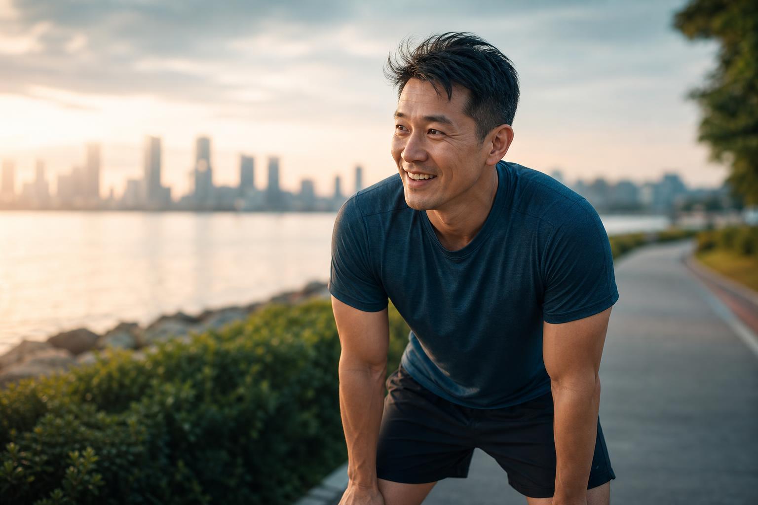 Asian man at home in Singapore — testosterone health