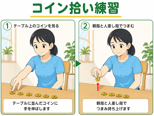 コイン拾い練習