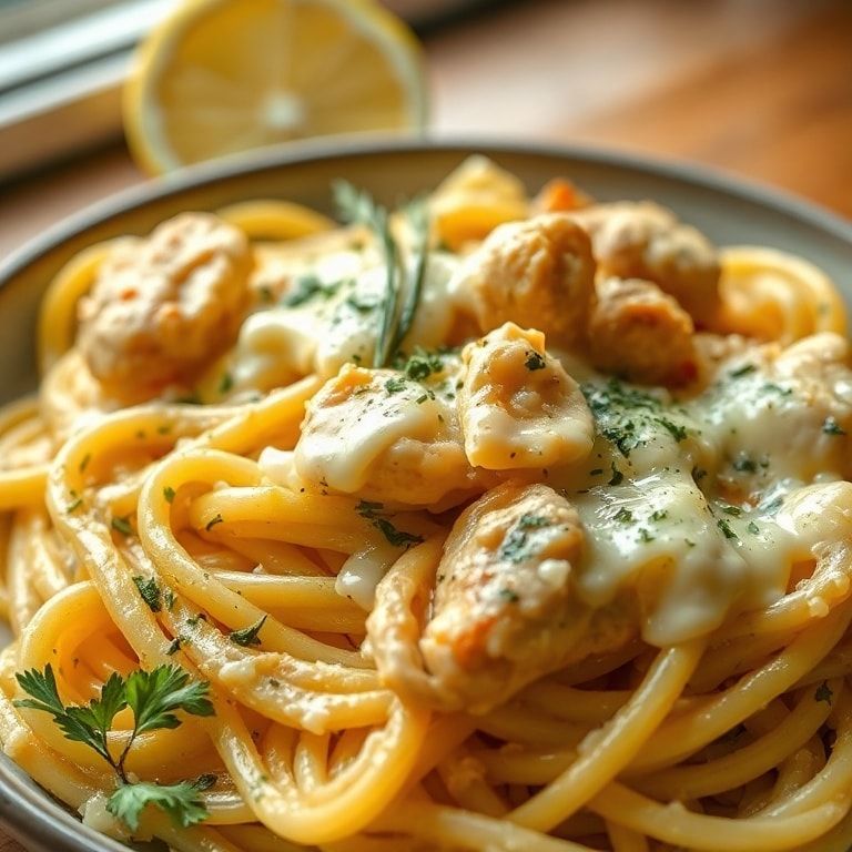 Creamy Lemon Garlic Butter Chicken Pasta Ready in 35 Minutes – Quick, Homemade Comfort Food