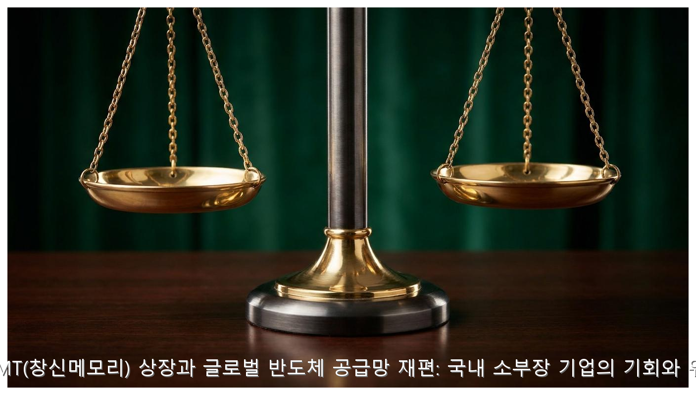 중국 CXMT(창신메모리) 상장과 글로벌 반도체 공급망 재편: 국내 소부장 기업의 기회와 위기 분석 핵심 안내 및 분석 인포그래픽 (6)