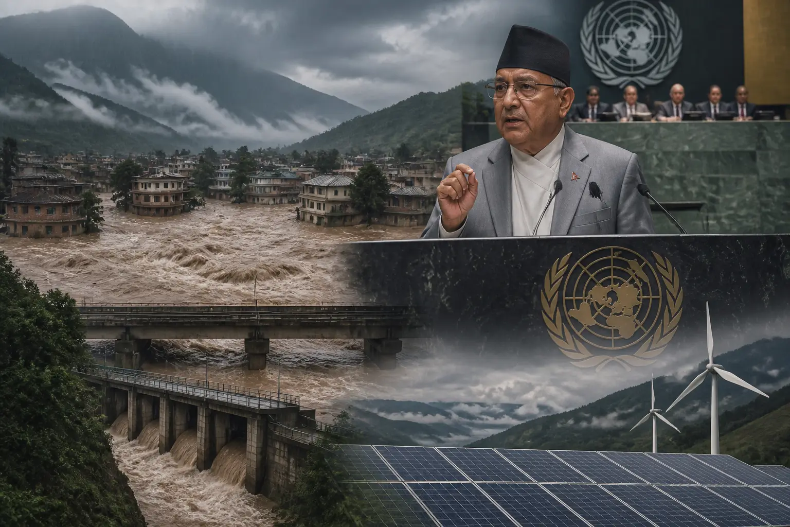 Editorial image for Nepal's PM warns of climate change at UN after deadly flood