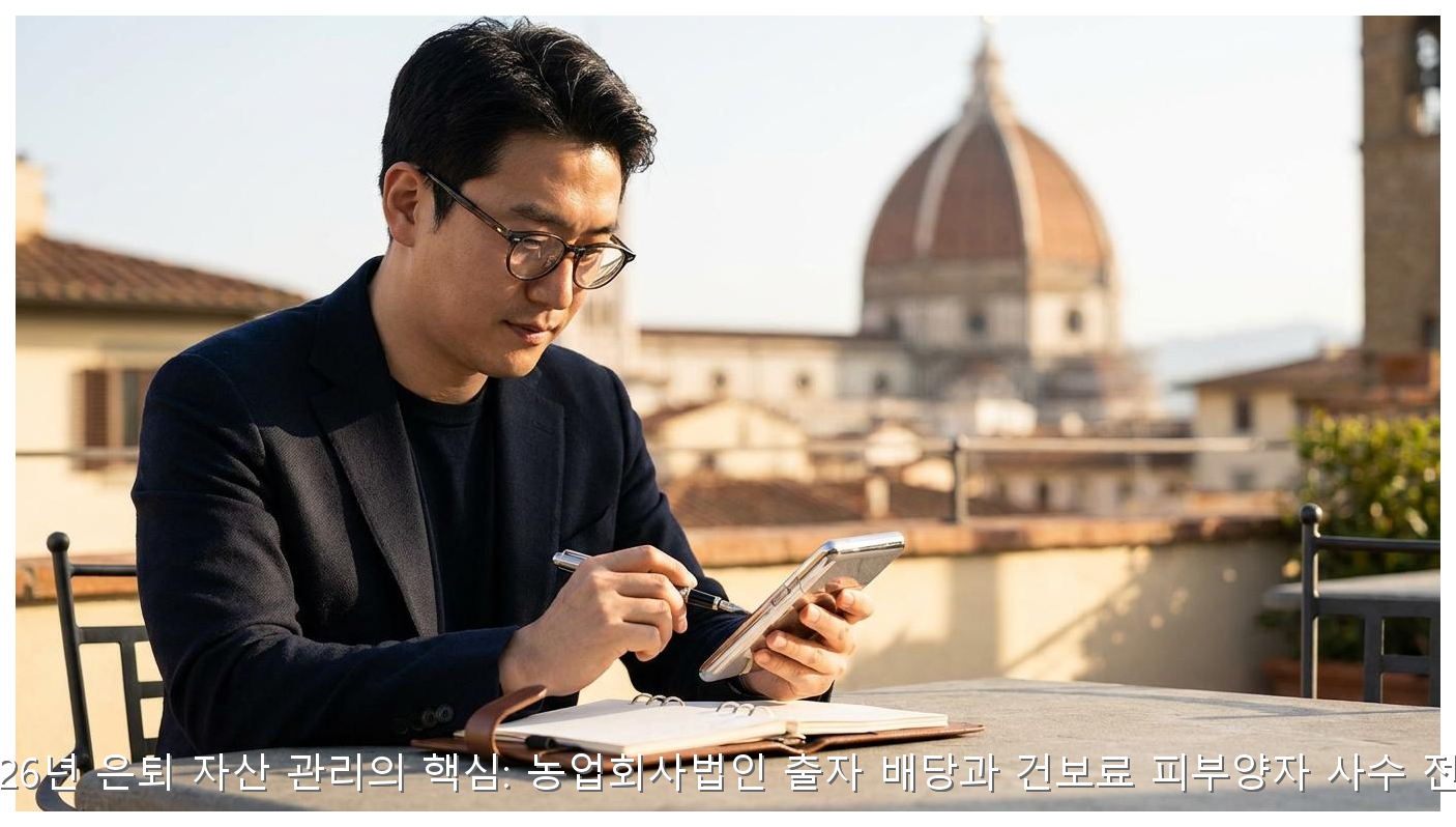 2026년 은퇴 자산 관리의 핵심: 농업회사법인 출자 배당과 건보료 피부양자 사수 전략 핵심 안내 및 분석 인포그래픽 (5)