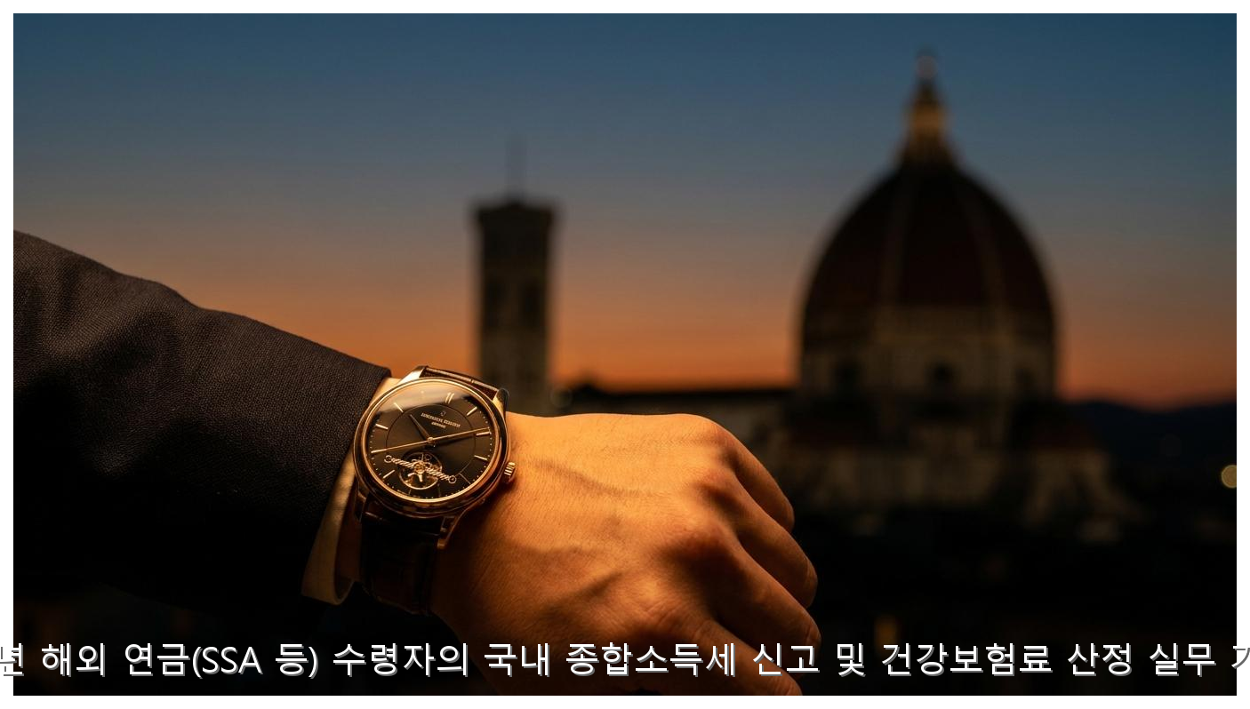 2026 해외 연금 세금 건보료 완벽 가이드 핵심 안내 및 분석 인포그래픽 (4)