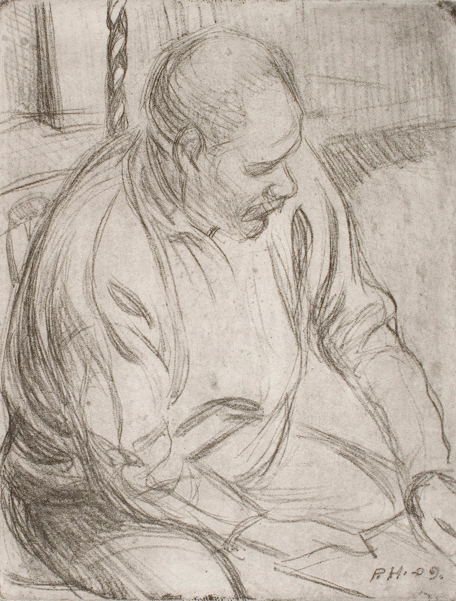 Arttu Sitting by the Fireplace 1909
