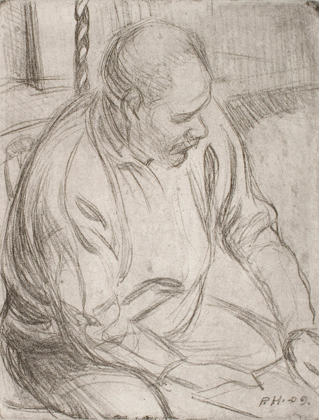 Arttu Sitting by the Fireplace 1909