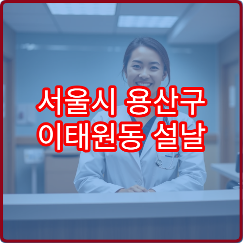 서울시 용산구 이태원동 설날 명절 연휴 당번약국 이태원역·이태원거리 인근 심야 영업 약국 위치 안내​