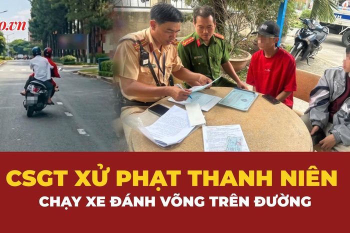 Thanh niên không bằng lái, chở bạn đánh võng trên đường bị CSGT xử phạt - Báo Pháp Luật TP.HCM