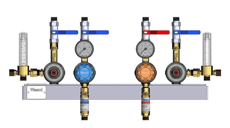 Combined Cutting & Welding User Point - 2 Argon / 1 Oxy-Propane Station