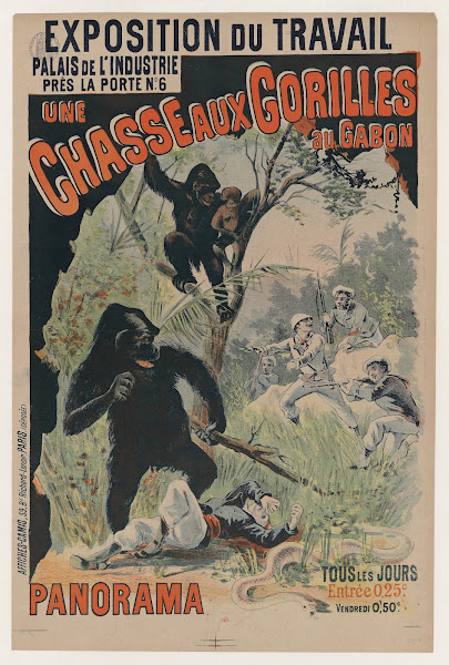 Exposition du travail Palais de lindustrie Une chasse aux gorilles au gabon pano