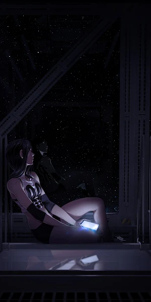 Loneliness In Dark Night 4K Wallpaper Background