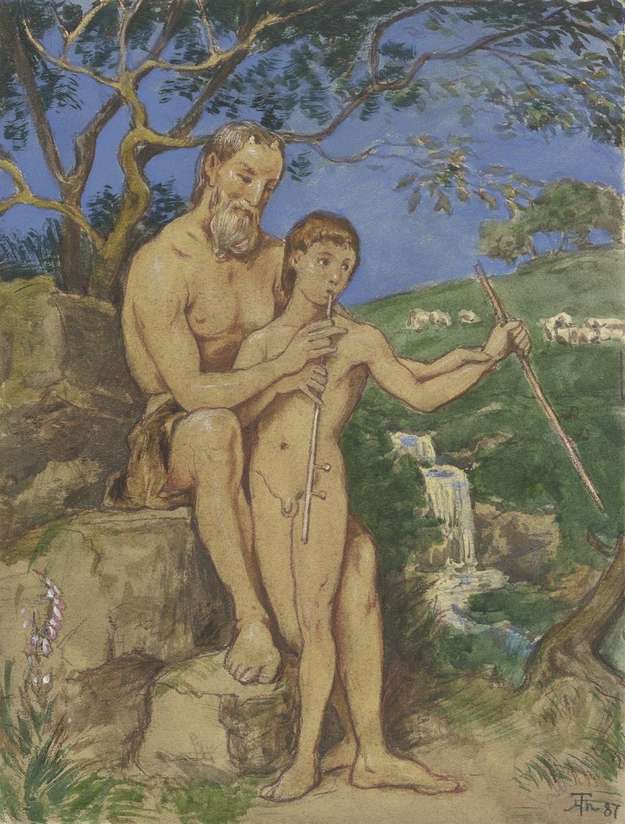 Old and young faun ca 1887