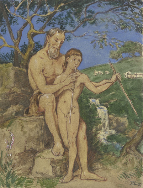Old and young faun ca 1887