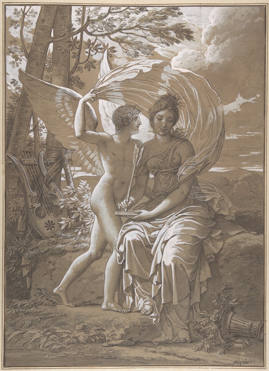 The Muse Erato Writing Verses Inspired by Love ca 1797