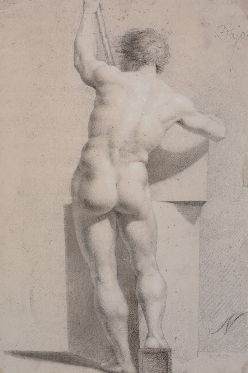 Stående model Set fra ryggen Stav i venstre hånd 1816  1823